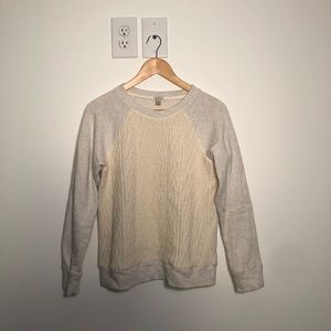 J Crew Two-tone Scoop neck Sweater Sweatshirt